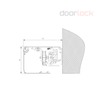 Автоматическая раздвижная двухстворчатая дверь GEZE ECdrive для ширины прохода до 1570 мм, с дисплейным программатором, без радаров, без створок