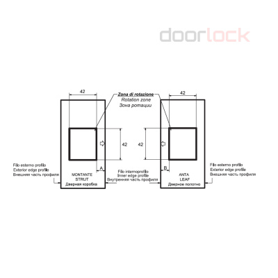 Скрытая дверная петля NF Unica 233/2