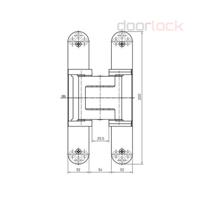 Петля SIMONSWERK TECTUS TE 540 A8 stainless steel look (покрытие под нержавеющую сталь)