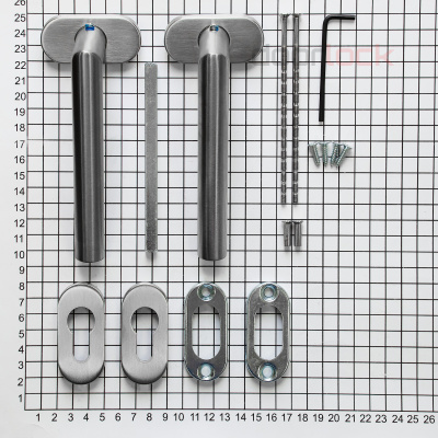 Ручка дверная dormakaba Pure 8906/6621/6679, SSS матовая нержавеющая сталь