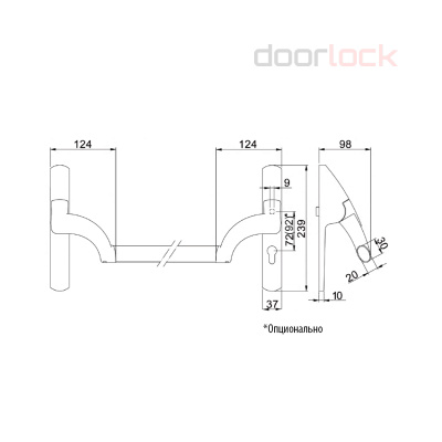 Механизм системы &quot;антипаника&quot; DL PD800FR-BAR