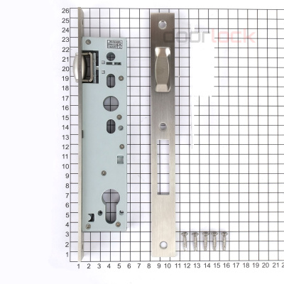 Замок дверной с роликом DL302 30/24/8, цилиндровый, нержавеющая сталь