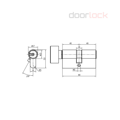 Цилиндр DOORLOCK V K2300Z