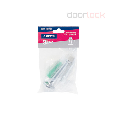Дверной упор настенный APECS DS-0015 CR, полированный хром