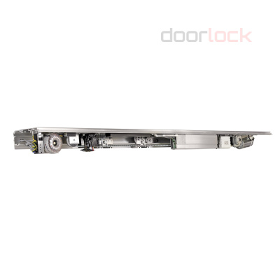 Автоматическая раздвижная двухстворчатая дверь GEZE ECdrive для ширины прохода до 1570 мм, с дисплейным программатором, без радаров, без створок