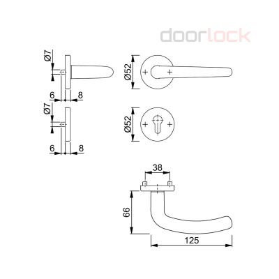 Объектный гарнитур HOPPE Е1310Z/42KV/42KVS (Denver)
