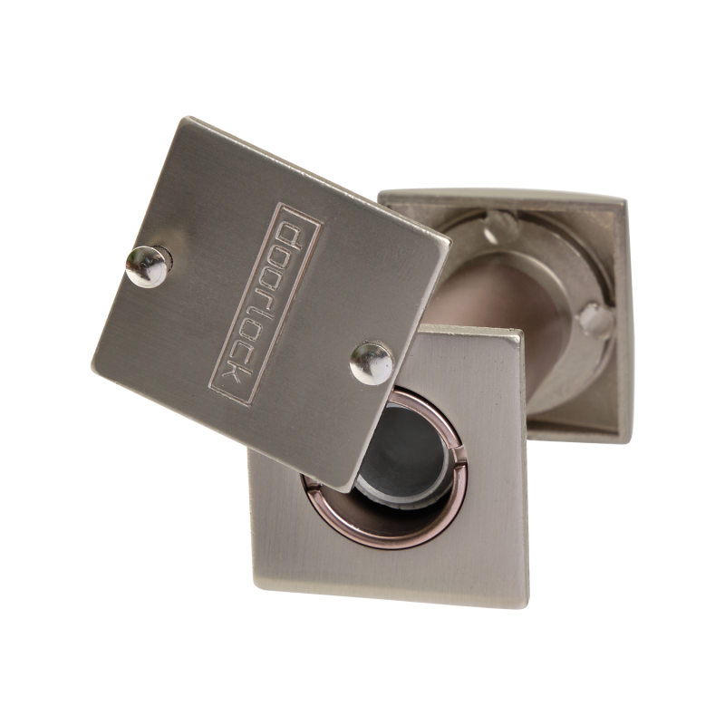 Глазок DOORLOCK VA16S/50-85mm/180°,  квадратный, матовый никель