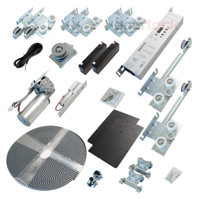 Автоматическая раздвижная телескопическая дверь DLA210SLT 4-х створчатая (без створок)