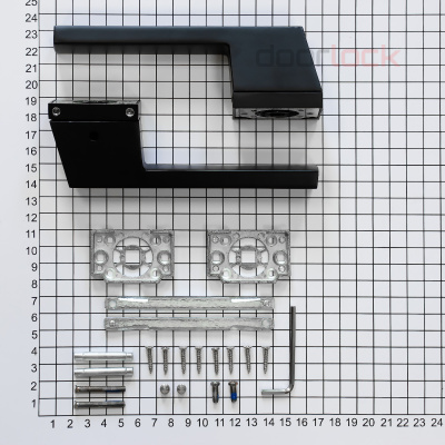 Ручка дверная DOORLOCK Phantom Lord Z72P Black, черная, скрытая розетка